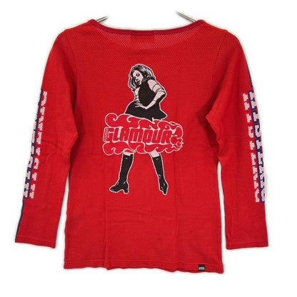 HYSTERIC GLAMOUR ヒステリックグラマー 01241CL06 レッド VIXEN GIRL Tシャツ トップス