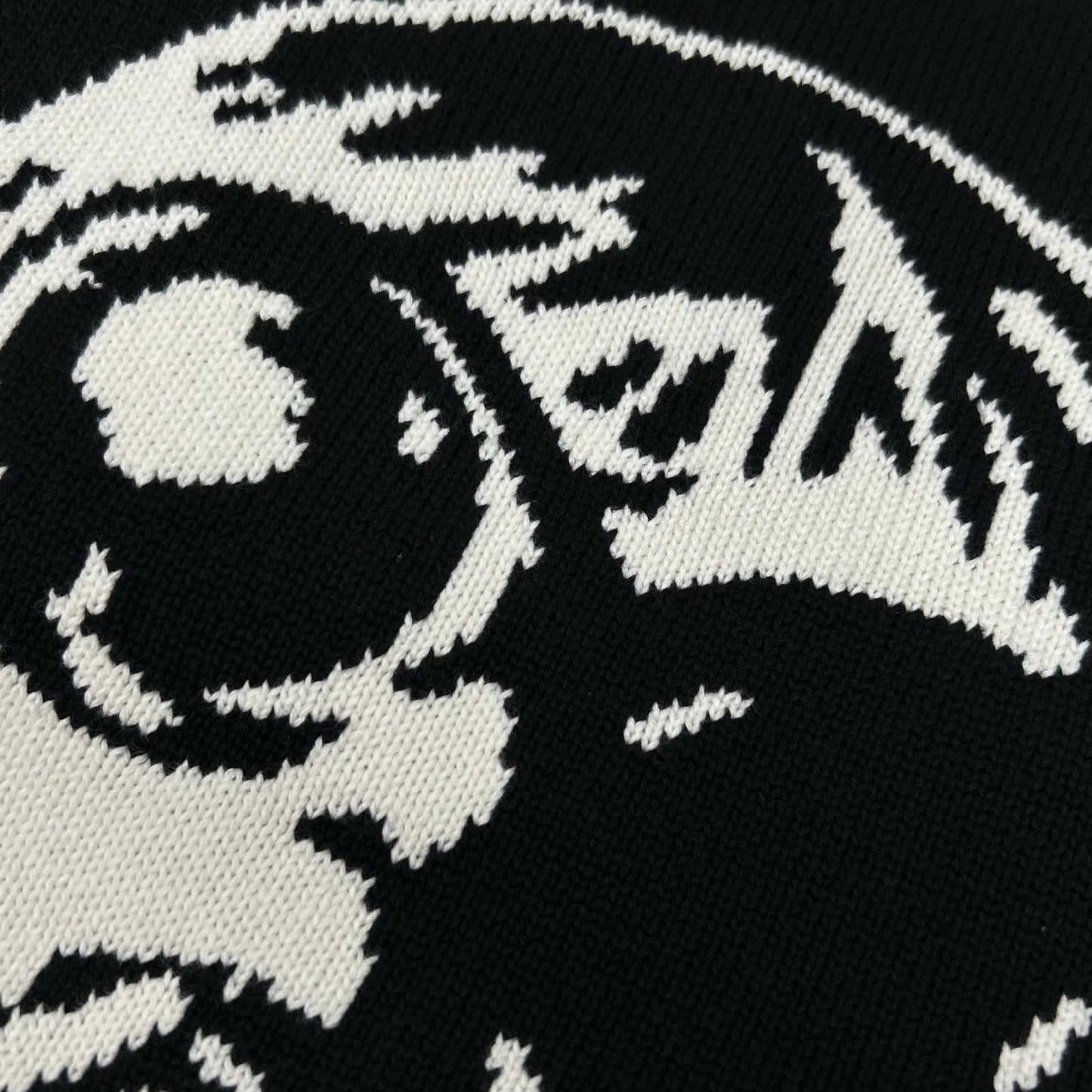 HYSTERIC GLAMOUR ヒステリックグラマー 02243NC04 ブラック THE BAD GIRLS編込 セーター トップス