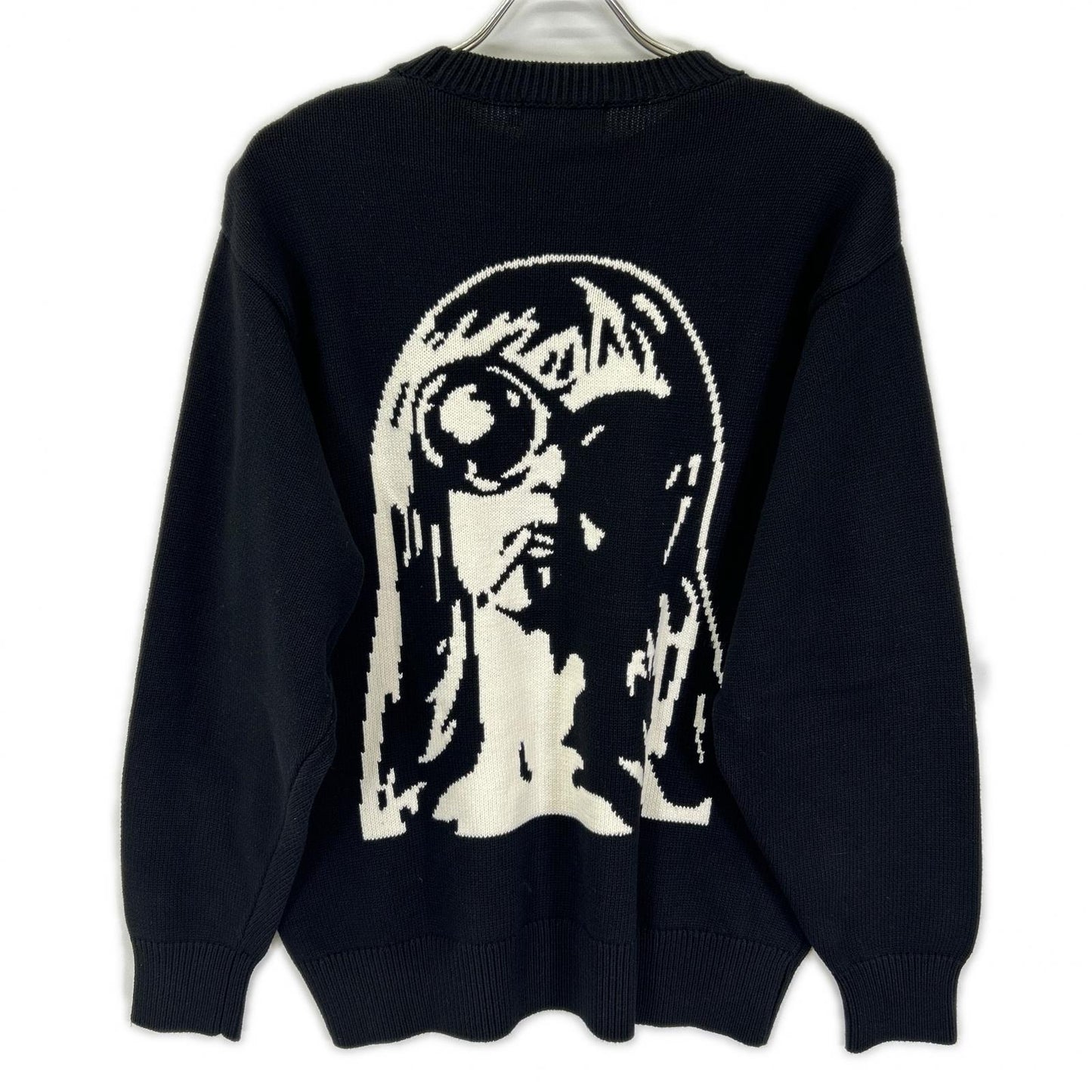 HYSTERIC GLAMOUR ヒステリックグラマー 02243NC04 ブラック THE BAD GIRLS編込 セーター トップス