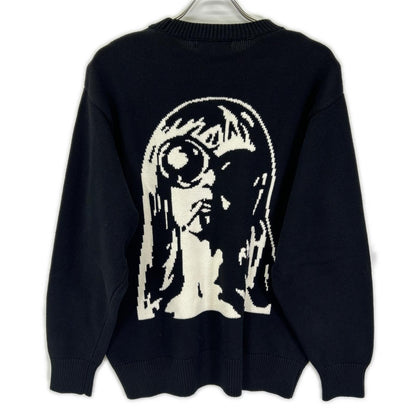 HYSTERIC GLAMOUR ヒステリックグラマー 02243NC04 ブラック THE BAD GIRLS編込 セーター トップス