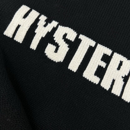 HYSTERIC GLAMOUR ヒステリックグラマー 02243NC04 ブラック THE BAD GIRLS編込 セーター トップス