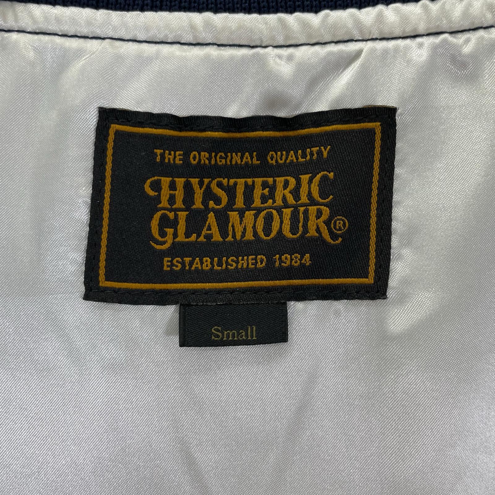 HYSTERIC GLAMOUR ヒステリックグラマー 02202AB13 ネイビーWOMEN ON MODERNICA刺繍 サテンジャケット ジャケット