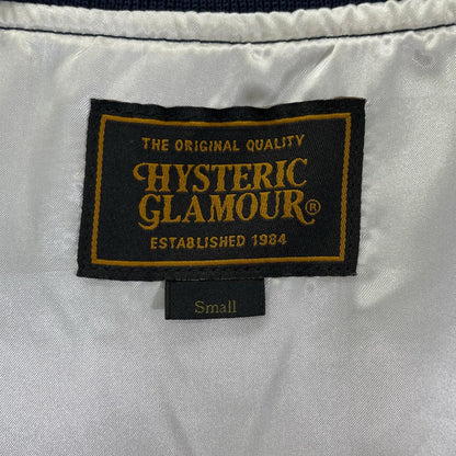 HYSTERIC GLAMOUR ヒステリックグラマー 02202AB13 ネイビーWOMEN ON MODERNICA刺繍 サテンジャケット ジャケット