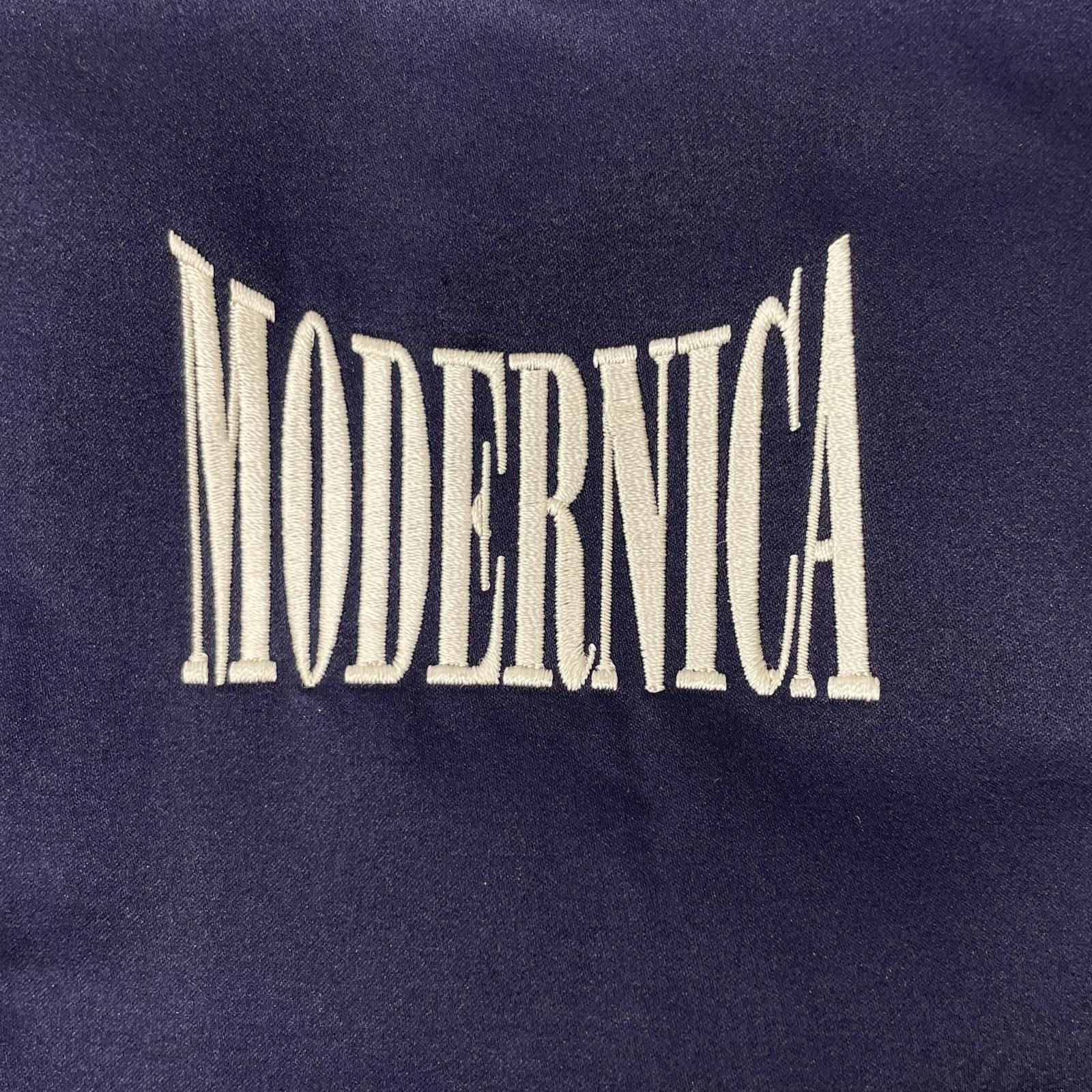 HYSTERIC GLAMOUR ヒステリックグラマー 02202AB13 ネイビーWOMEN ON MODERNICA刺繍 サテンジャケット ジャケット