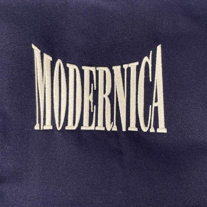 HYSTERIC GLAMOUR ヒステリックグラマー 02202AB13 ネイビーWOMEN ON MODERNICA刺繍 サテンジャケット ジャケット