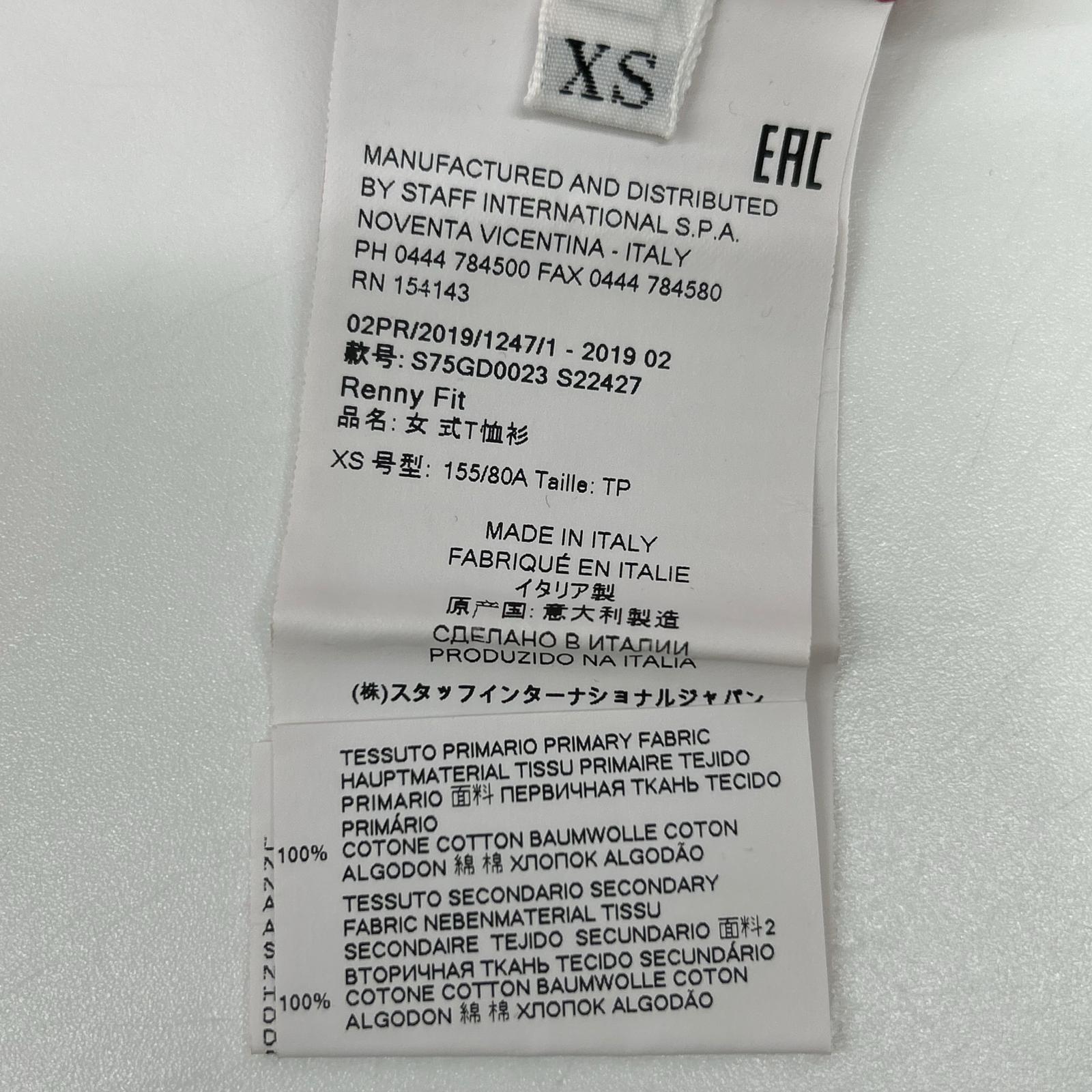 DSQUARED2 ディースクエアード 19年 レッド S75GD0023 Renny Fit メッセージ半袖 Tシャツ トップス