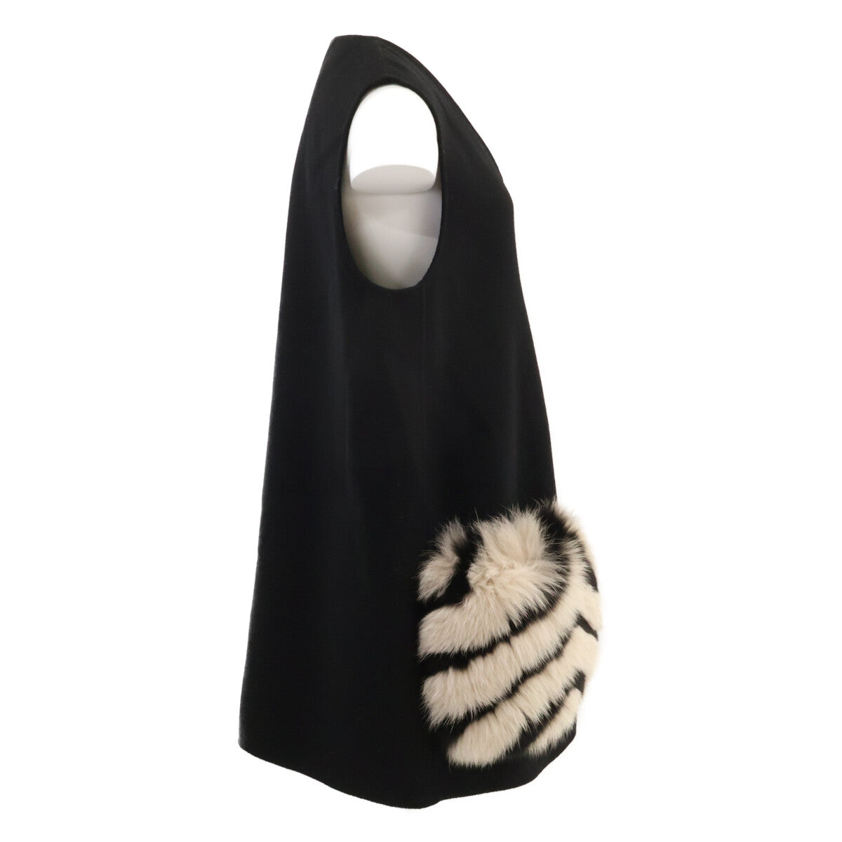 FENDI フェンディ 【国内正規】FF8474 GILET DOUBLE WOOL ファーポケット ロングジレ/ コート