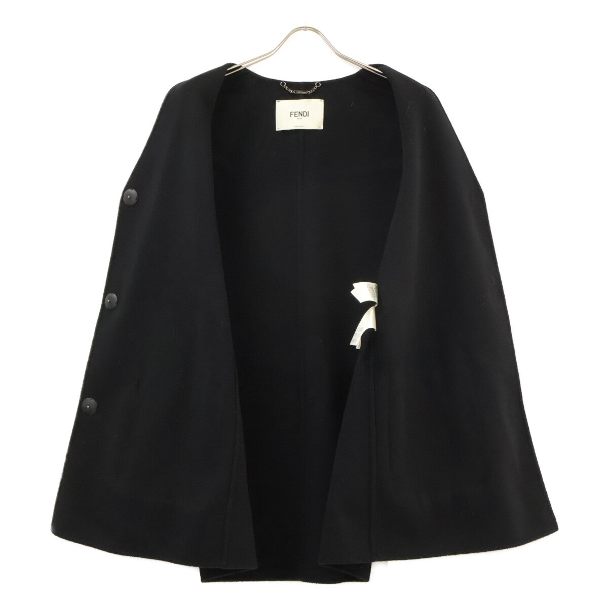 FENDI フェンディ 【国内正規】FF8474 GILET DOUBLE WOOL ファーポケット ロングジレ/ コート