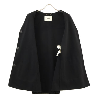 FENDI フェンディ 【国内正規】FF8474 GILET DOUBLE WOOL ファーポケット ロングジレ/ コート