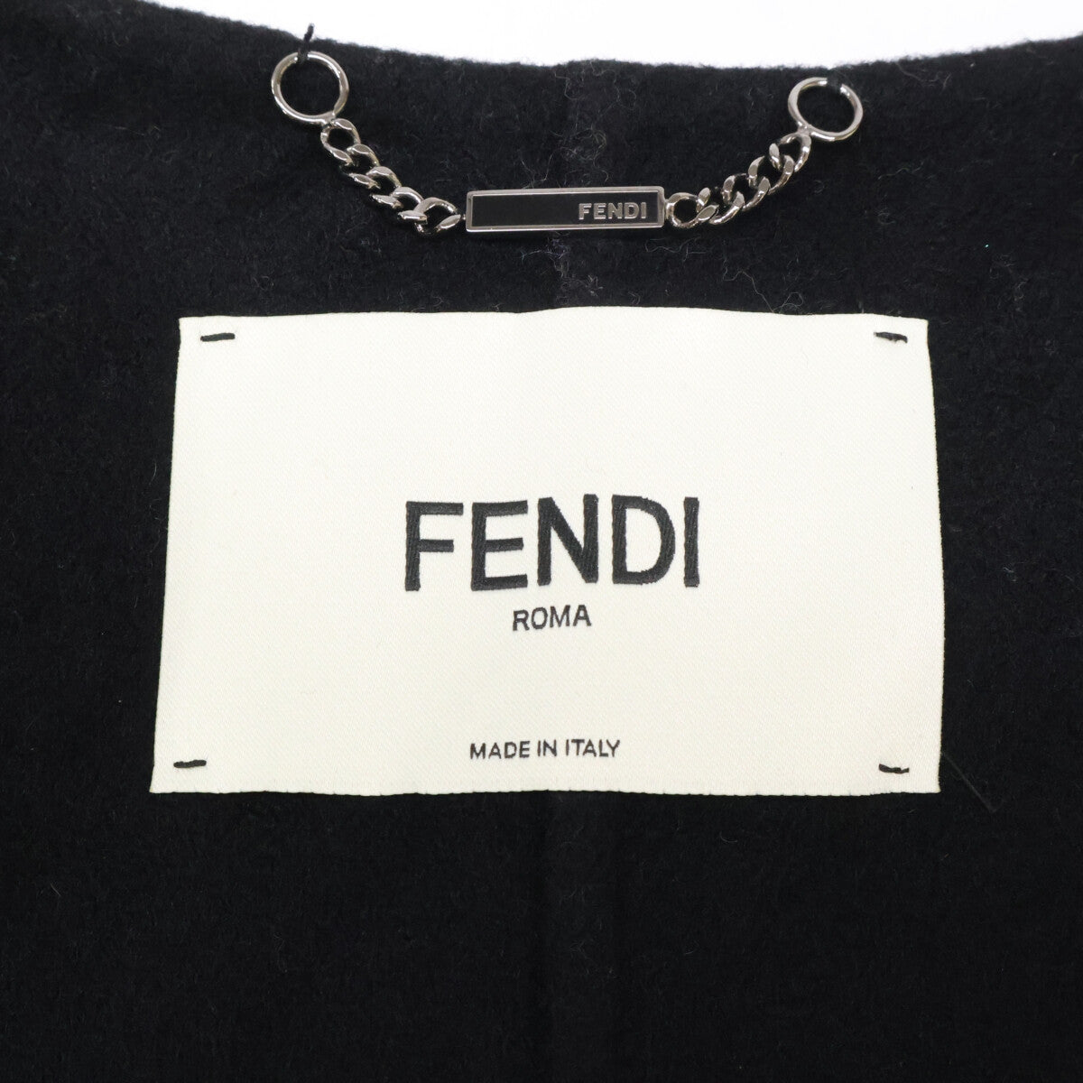 FENDI フェンディ 【国内正規】FF8474 GILET DOUBLE WOOL ファーポケット ロングジレ/ コート