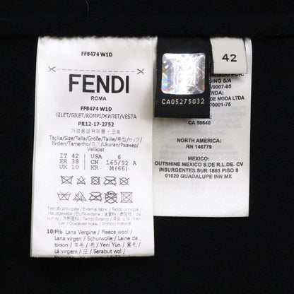 FENDI フェンディ 【国内正規】FF8474 GILET DOUBLE WOOL ファーポケット ロングジレ/ コート
