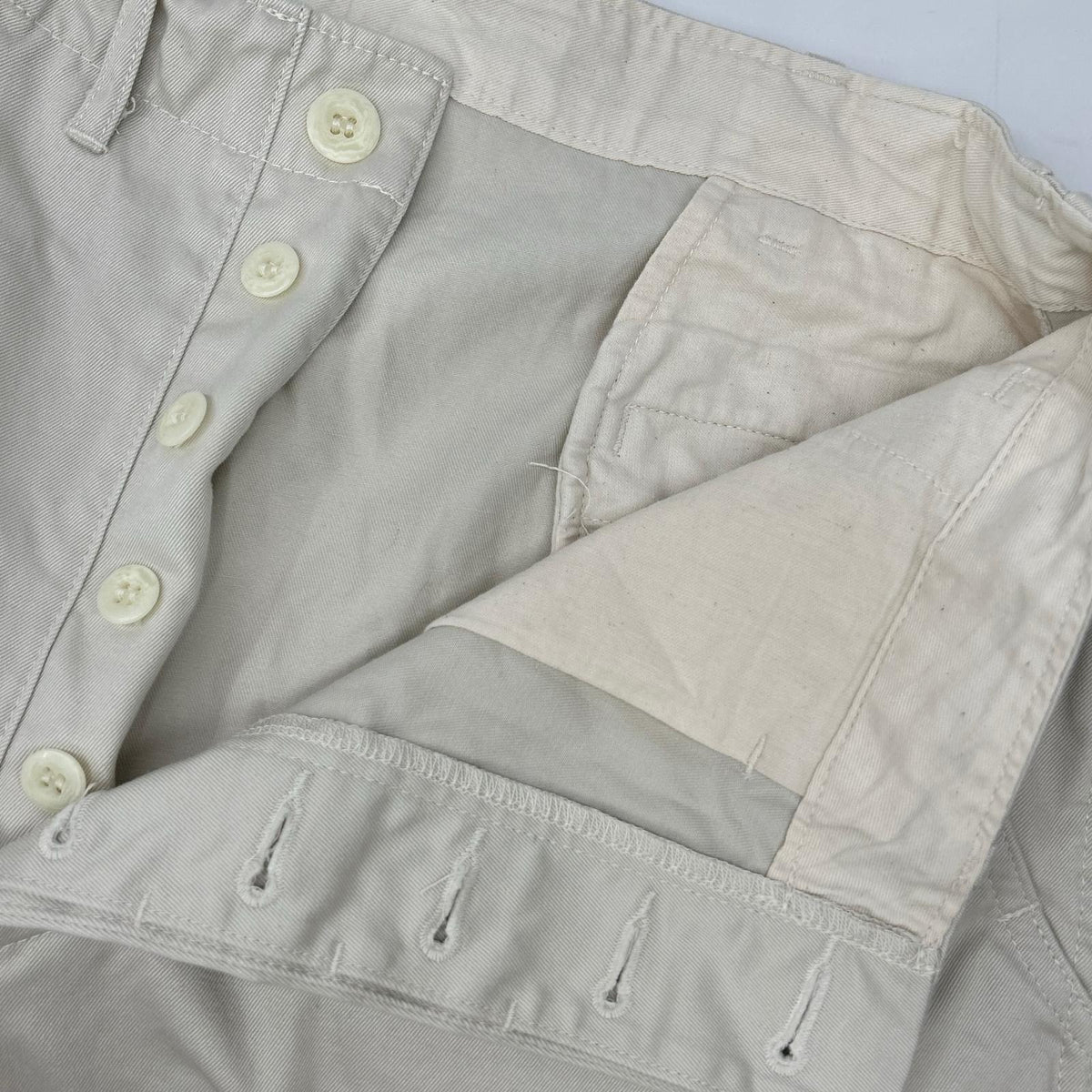 BARRY BRICKEN ivory cotton button-down pants bottoms