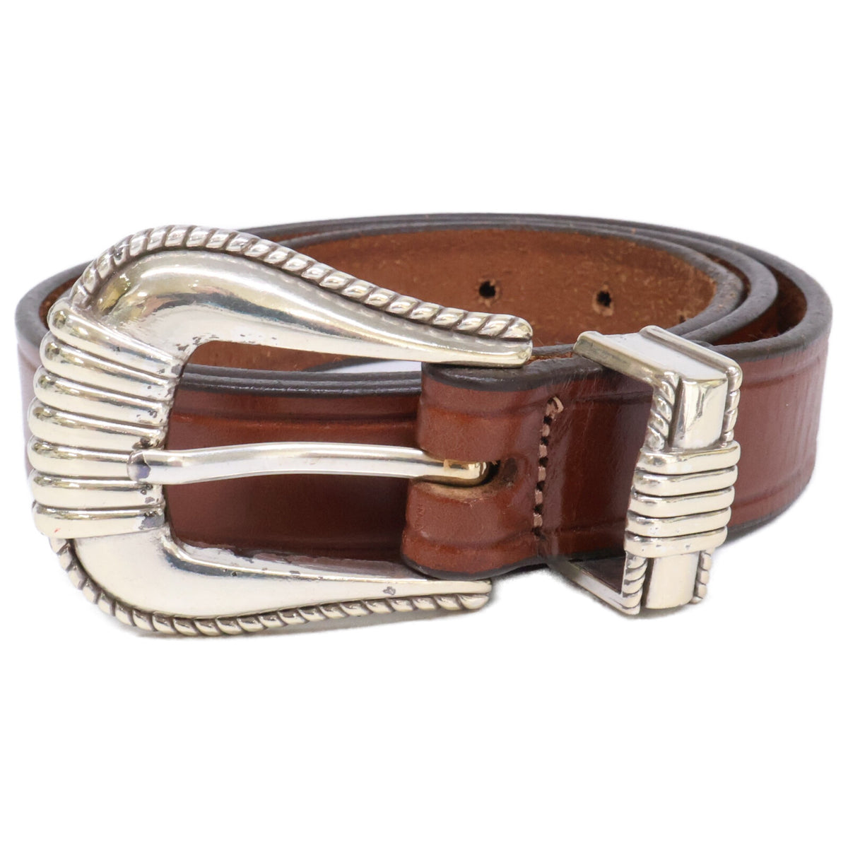 TORY LEATHER トリーレザー 2916 3-PIECE シルバーバックル レザー ベルト