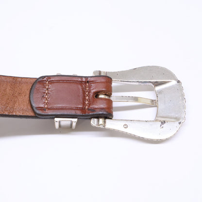 TORY LEATHER トリーレザー 2916 3-PIECE シルバーバックル レザー ベルト