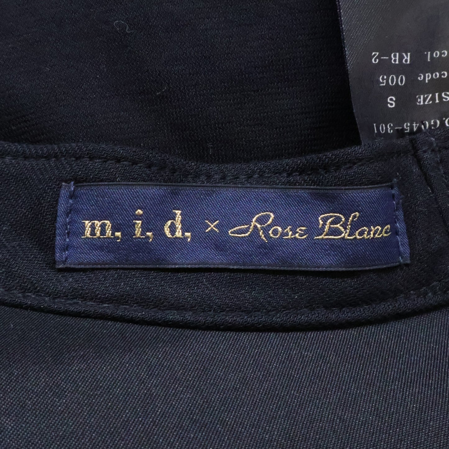 m,i,d, navy エムアイディーネイビー x Rose Blanc ロサブラン 【新品未使用】G045-301 100%遮光 バケットハット 帽子