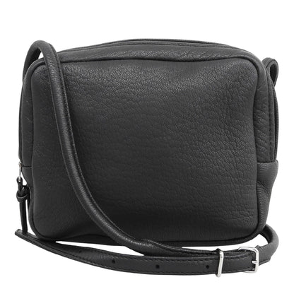 Aeta アエタ 美品 ディアレザー スクエア ショルダーバッグ レディース ブラック DA108 ショルダーバッグ