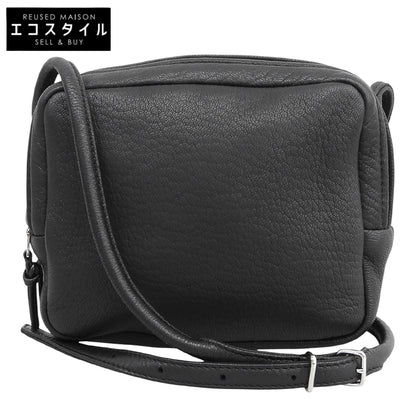 Aeta アエタ 美品 ディアレザー スクエア ショルダーバッグ レディース ブラック DA108 ショルダーバッグ