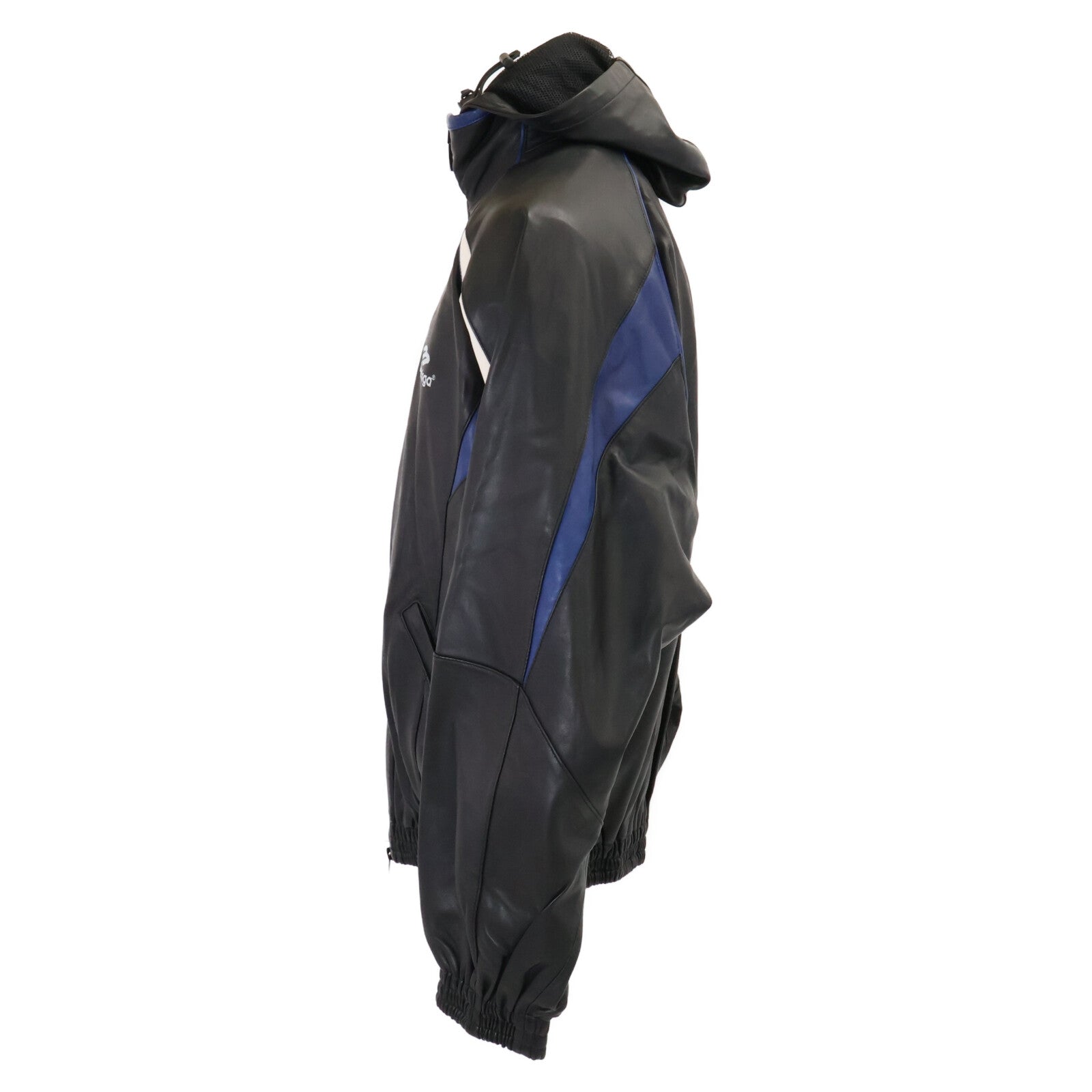 BALENCIAGA バレンシアガ 【美品/国内正規】697771 3B SPORTS ICON TRACKSUIT ラムレザー ジャケット ジャケット