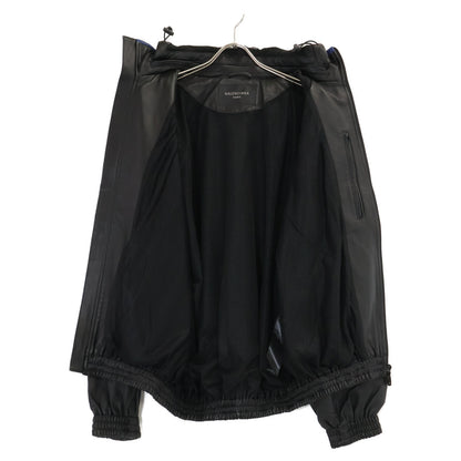 BALENCIAGA バレンシアガ 【美品/国内正規】697771 3B SPORTS ICON TRACKSUIT ラムレザー ジャケット ジャケット