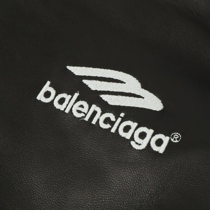 BALENCIAGA バレンシアガ 【美品/国内正規】697771 3B SPORTS ICON TRACKSUIT ラムレザー ジャケット ジャケット