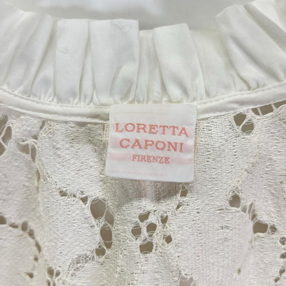 LORETTA CAPONI ロレッタカポーニ ホワイト IOLE レース ブラウス トップス
