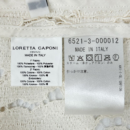 LORETTA CAPONI ロレッタカポーニ ホワイト IOLE レース ブラウス トップス