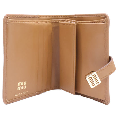 MIUMIU ミュウミュウ 【美品】5MV204 2C3Y F098L DAINO / SOFT CALF 二つ折り財布 二つ折り財布（小銭入れあり）