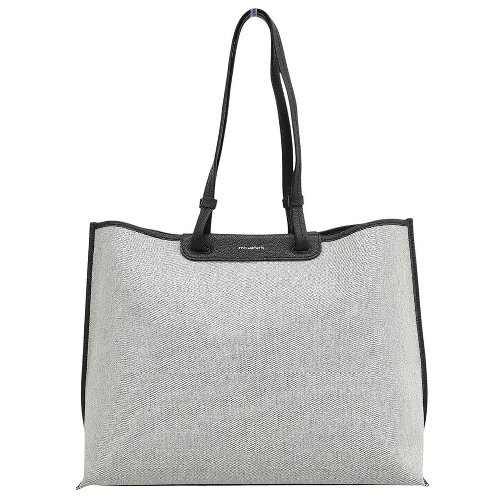 FEEL AND TASTE フィールアンドテイスト 美品 TRAVA キャンバス トート バッグ レディース ブラック トートバッグ