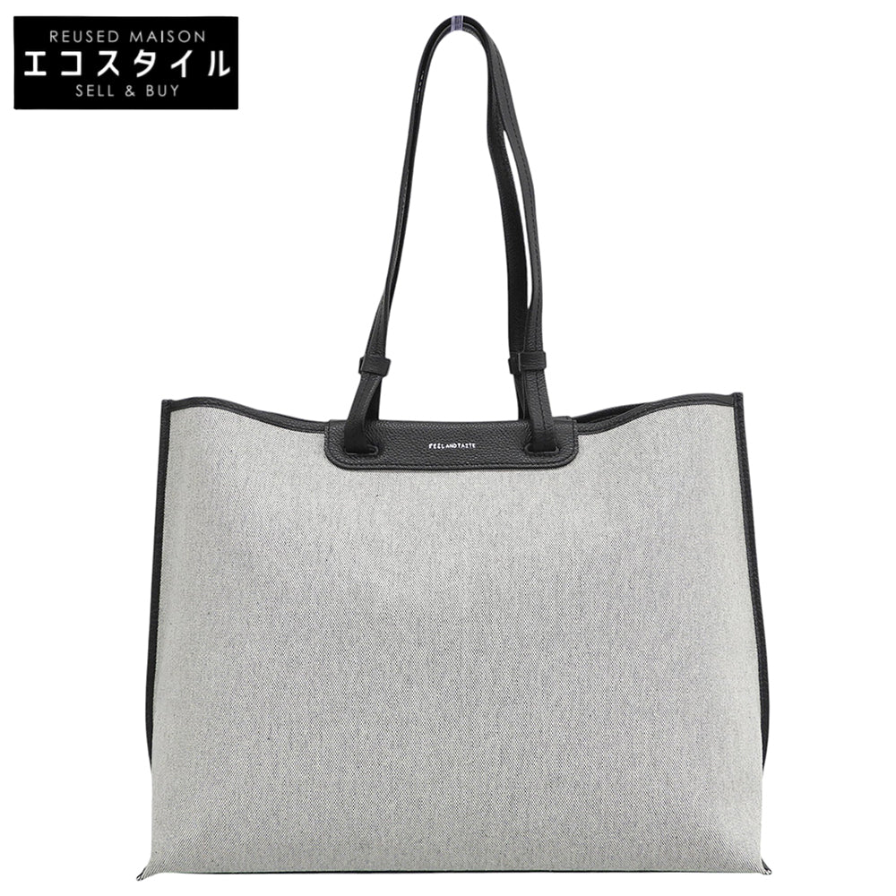 FEEL AND TASTE フィールアンドテイスト 美品 TRAVA キャンバス トート バッグ レディース ブラック トートバッグ