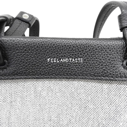 FEEL AND TASTE フィールアンドテイスト 美品 TRAVA キャンバス トート バッグ レディース ブラック トートバッグ