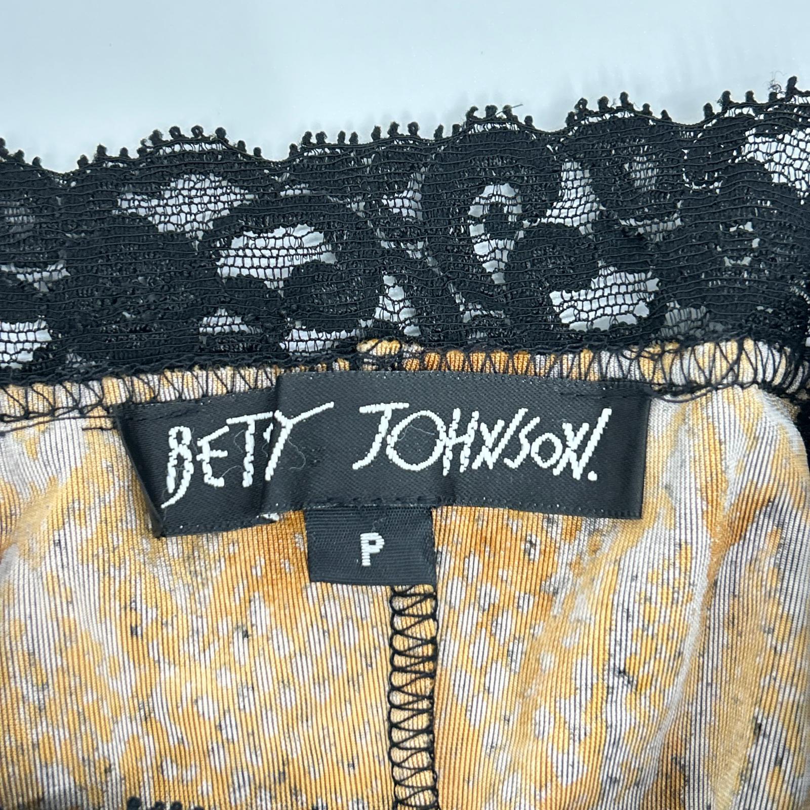 BETSEY JOHNSON ベッツィージョンソン ブラック×ベージュ レオパード キャミソール ベロア ワンピース ワンピース