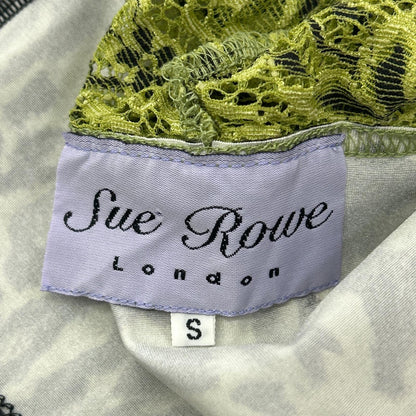 その他ブランド 【Sue Rowe】グリーン レオパード サテン セットアップ スーツ セットアップ