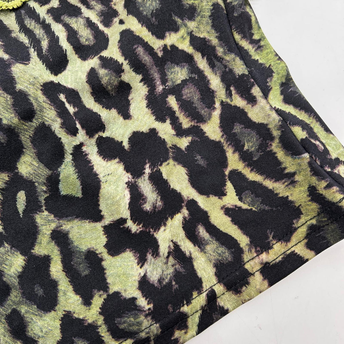 Other Brand 【Sue Rowe】 Green Leopard Satin Set-Up Suit Set-Up