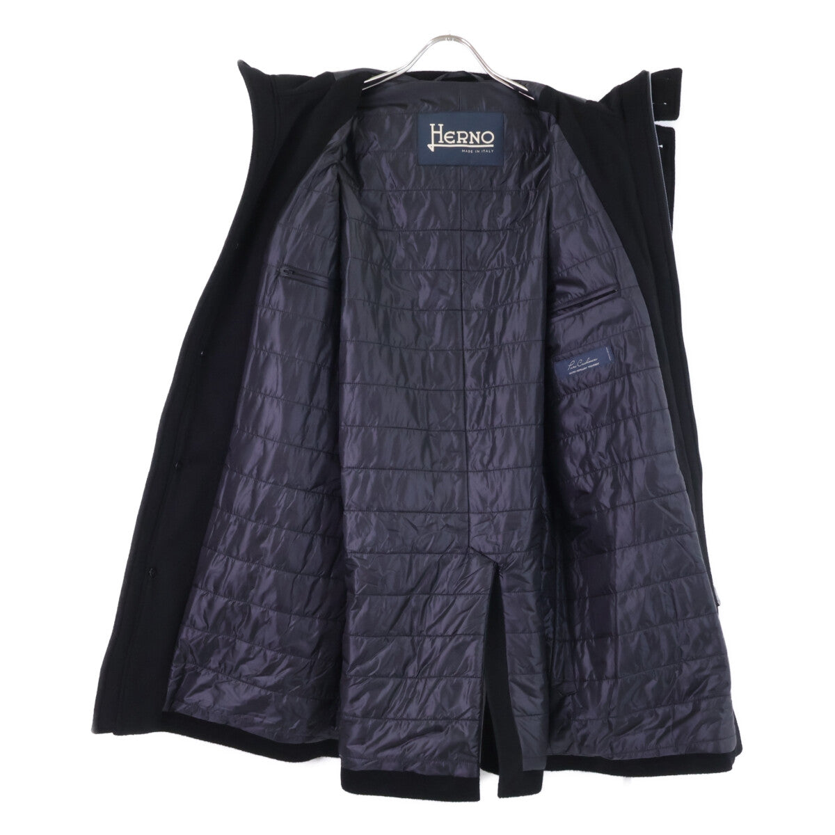 HERNO ヘルノ 【新品同様/国内正規】PA000107U ウォーターレペレントカシミアフランネルソリッドパデッドフーディー コート