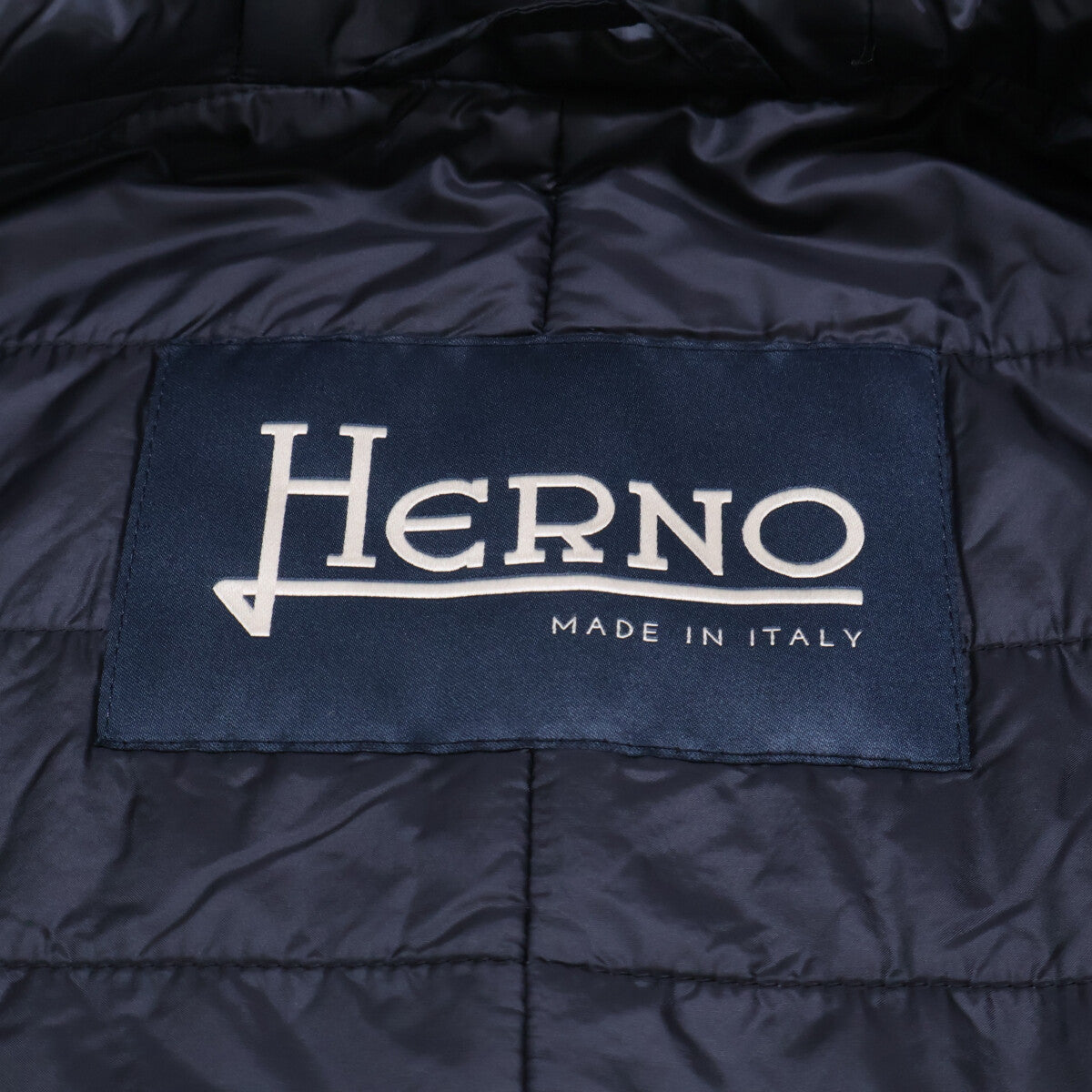 HERNO ヘルノ 【新品同様/国内正規】PA000107U ウォーターレペレントカシミアフランネルソリッドパデッドフーディー コート