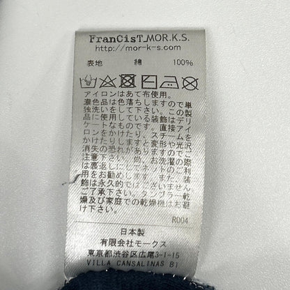 FranCisT_MOR.K.S. フランシストモークス MC1979 ネイビー コットン スターワッペン プルオーバーパーカー トップス