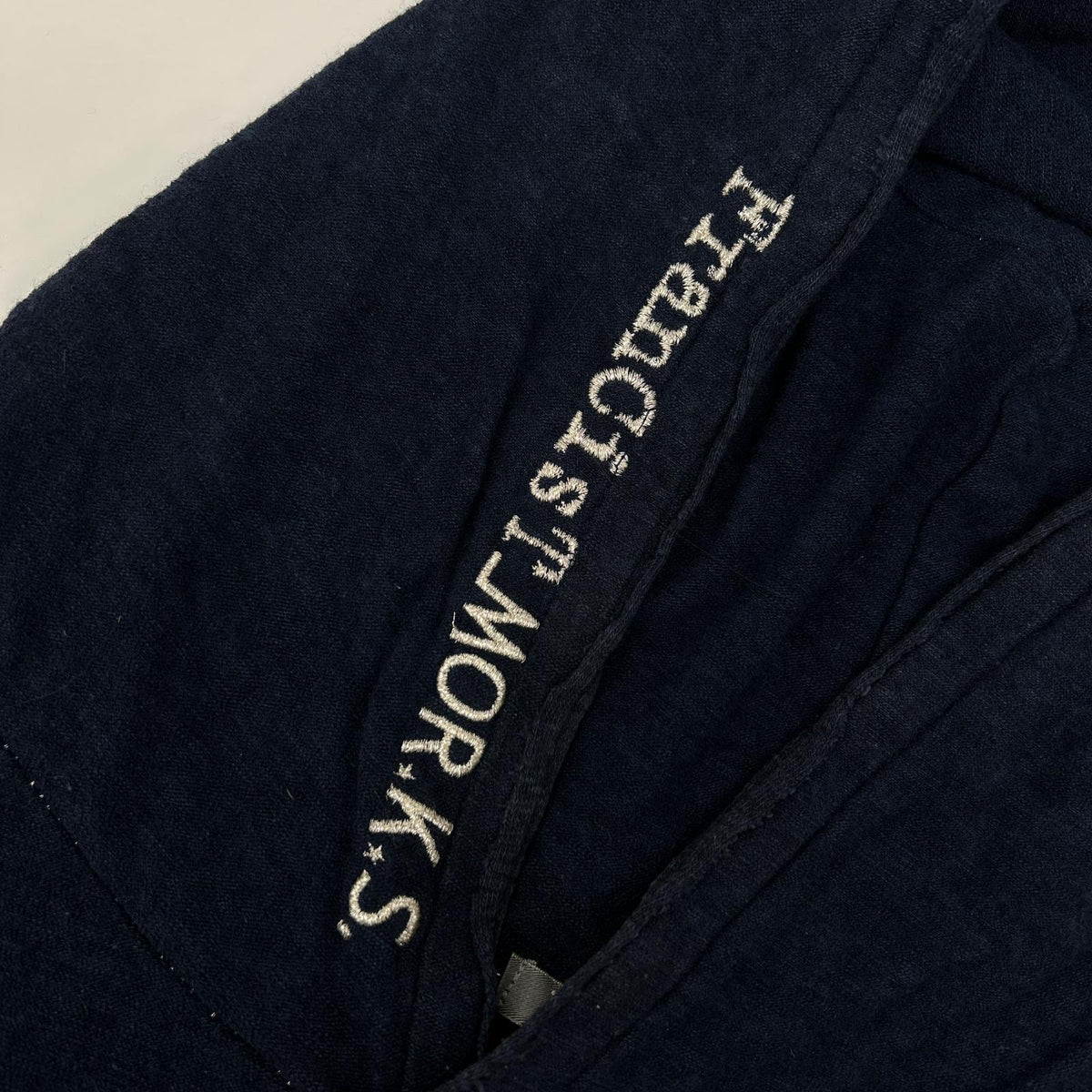 FranCisT_MOR.K.S. フランシストモークス MC1979 Navy Cotton Star-Patch Pullover Hoodie Tops