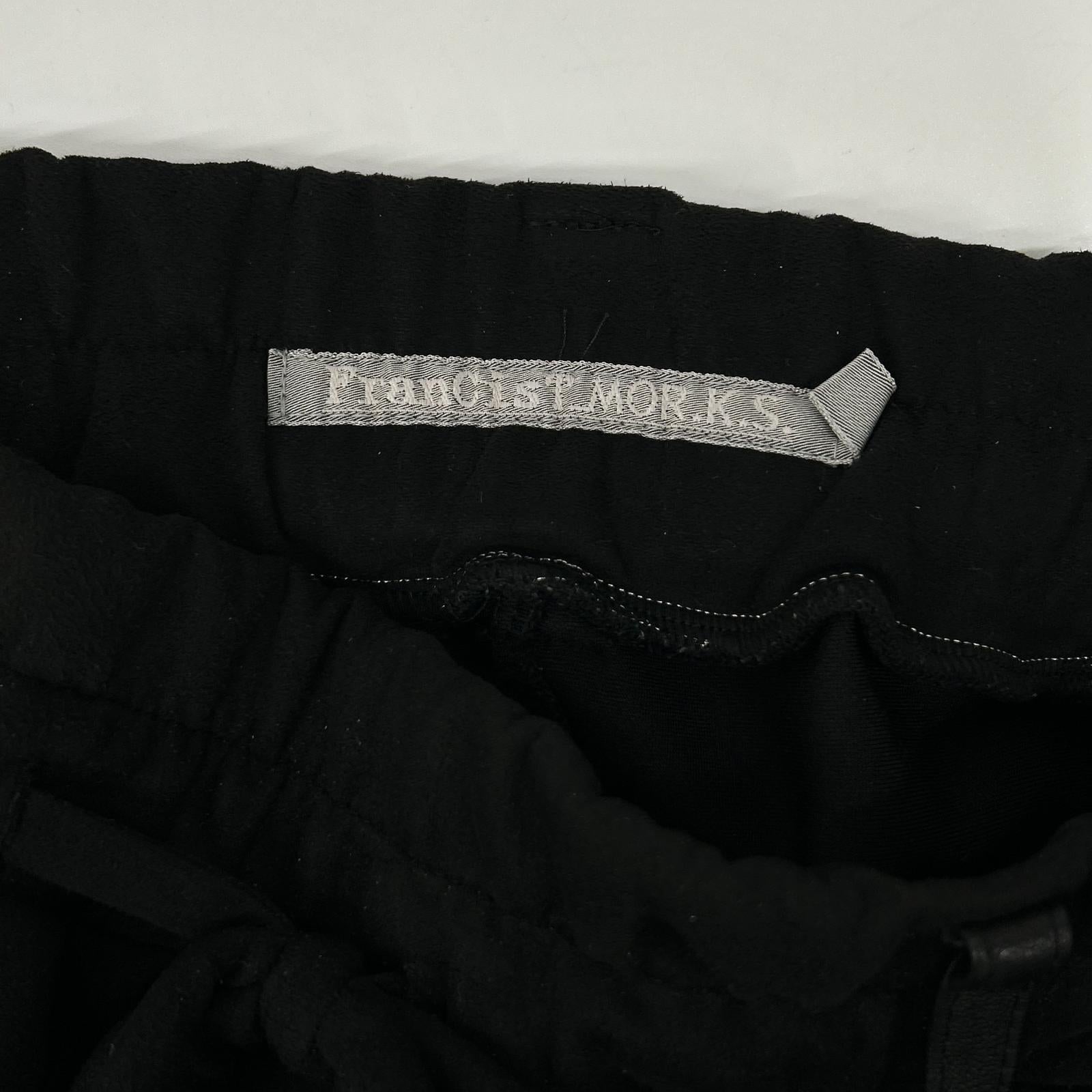 FranCisT_MOR.K.S. フランシストモークス MB3107 ブラック ハイテンション エンジェルスエード サルエルワイドパンツ ボトムス