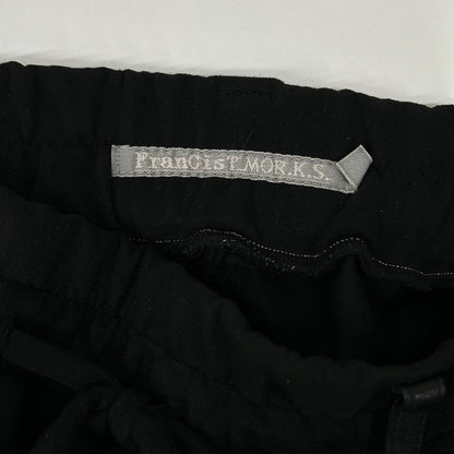 FranCisT_MOR.K.S. フランシストモークス MB3107 ブラック ハイテンション エンジェルスエード サルエルワイドパンツ ボトムス