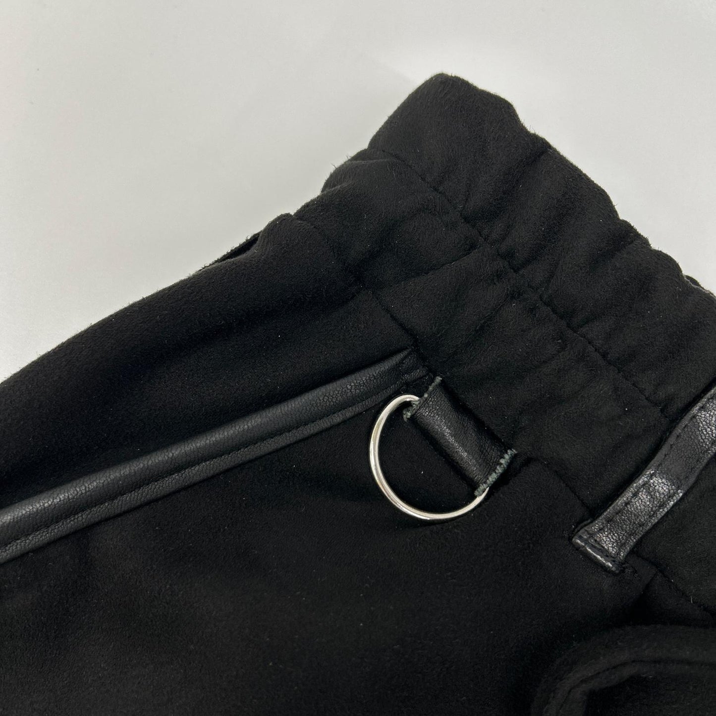 FranCisT_MOR.K.S. フランシストモークス MB3107 ブラック ハイテンション エンジェルスエード サルエルワイドパンツ ボトムス