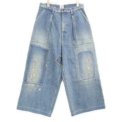KAPITAL キャピタル 【美品】K2504LP182 14ozデニム ファティーグバギーパンツ ボトムス