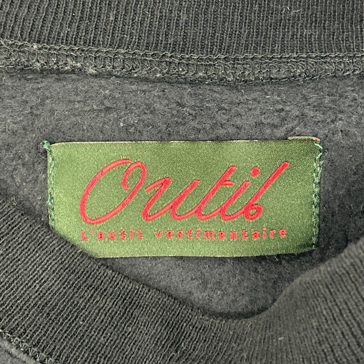 OUTIL ウティ Navy MAILLE LEE Fleece Sweatshirt Sweatshirt Tops