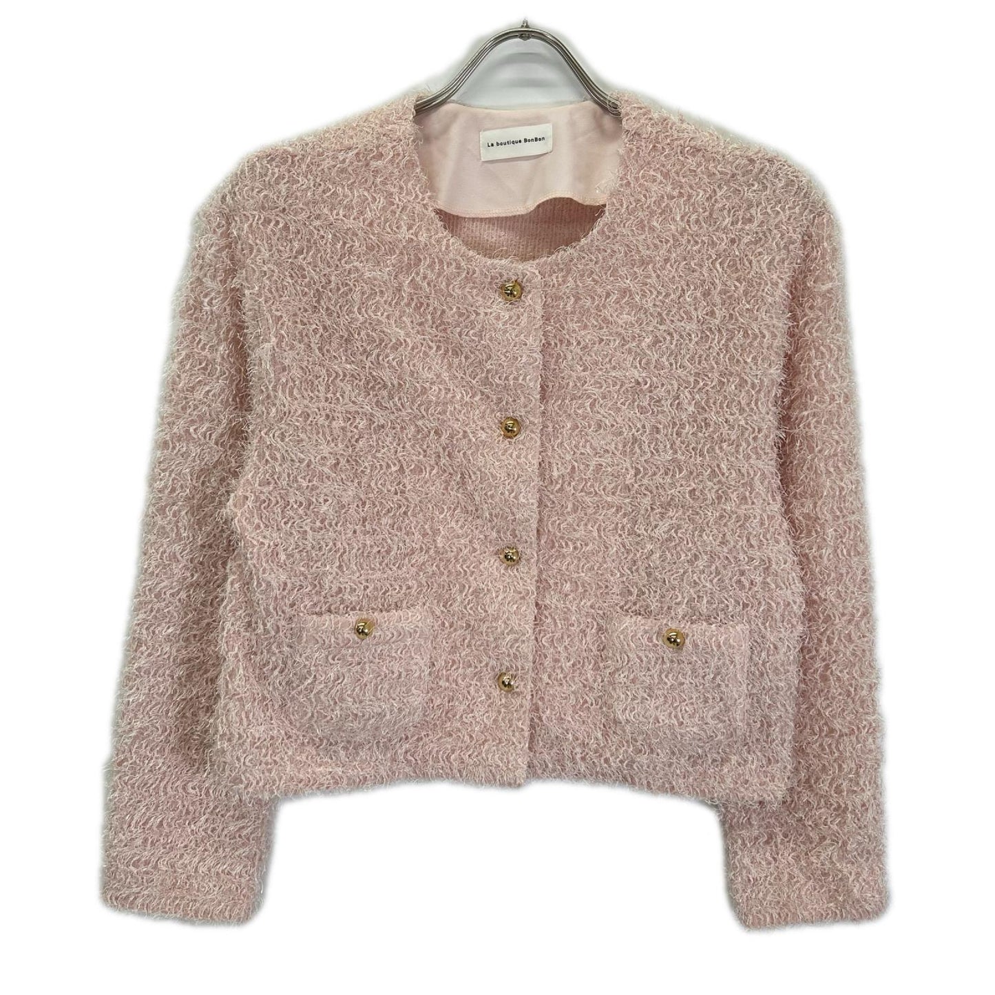 La boutique BonBon ラブティックボンボン LBZ1061106A0003 ピンク フェザーカットソージャケットカーデ ジャケット