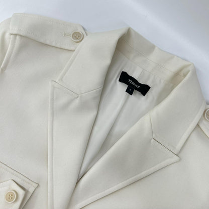 Theory セオリー 01-3404102-150-702 アイボリー Textured GAB BXY Military JKT ジャケット