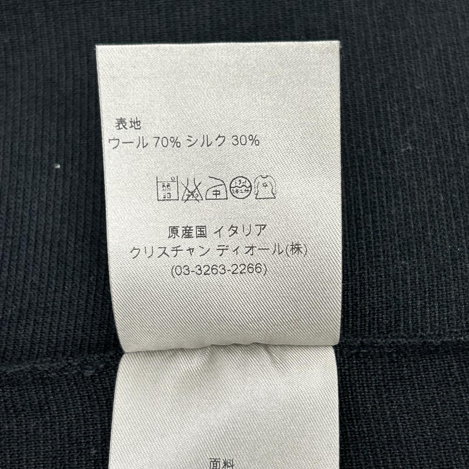 Dior HOMME ディオールオム 363M225AT303 ブラック DCロゴ釦 ウール シルク ニットカーディガン トップス