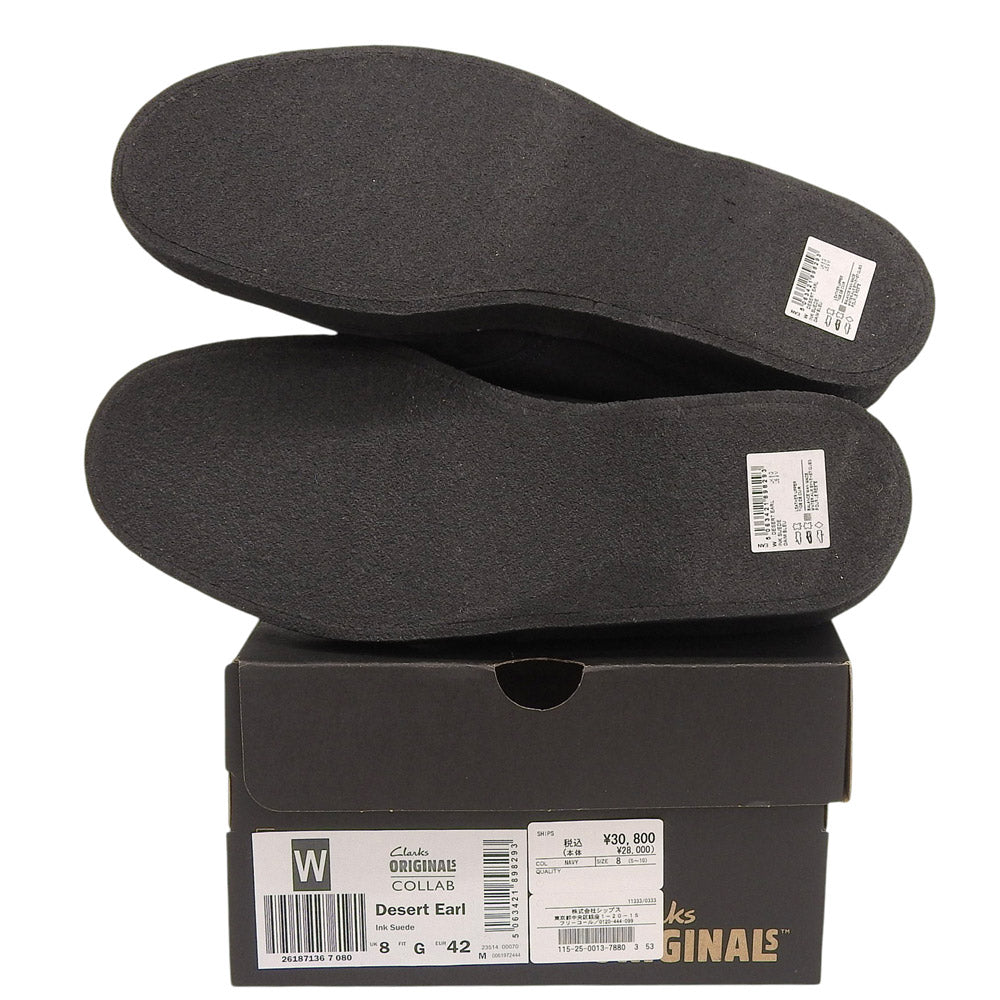 Clarks クラークス SHIPS別注 スエード デザートブーツ メンズ ネイビー 26.5cm 26187136080 シューズ シューズ