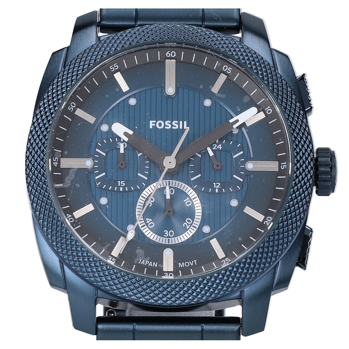 FOSSIL フォッシル 【新品同様】FS6167 MACHINE 44MM クロノグラフ ネイビー ステンレススチールウォッチ 腕時計