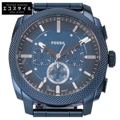 FOSSIL フォッシル 【新品同様】FS6167 MACHINE 44MM クロノグラフ ネイビー ステンレススチールウォッチ 腕時計