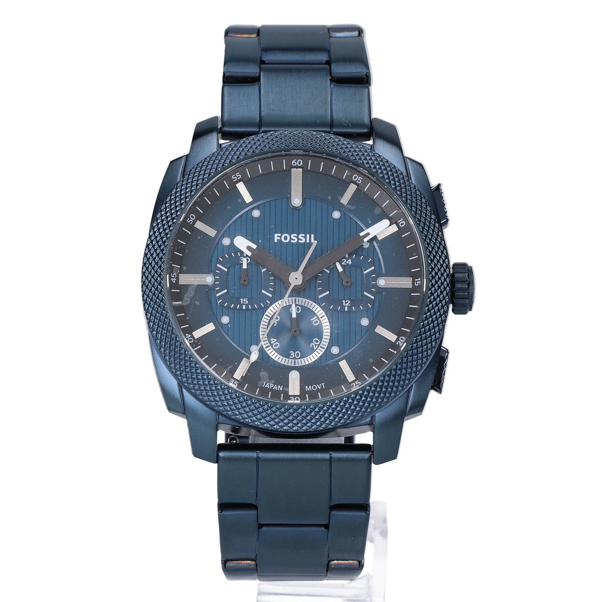 FOSSIL フォッシル 【新品同様】FS6167 MACHINE 44MM クロノグラフ ネイビー ステンレススチールウォッチ 腕時計