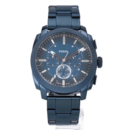 FOSSIL フォッシル 【新品同様】FS6167 MACHINE 44MM クロノグラフ ネイビー ステンレススチールウォッチ 腕時計